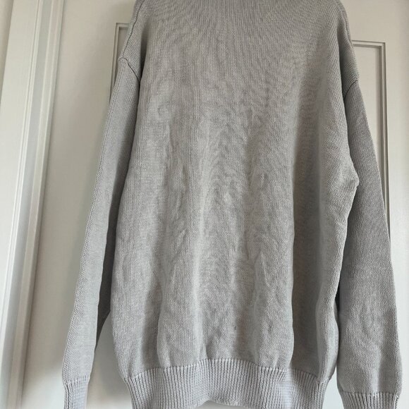 NWT Balenciaga License Crewneck Pullover Sweater Gray Embroidered Logo Sz Small - Picture 10 of 13